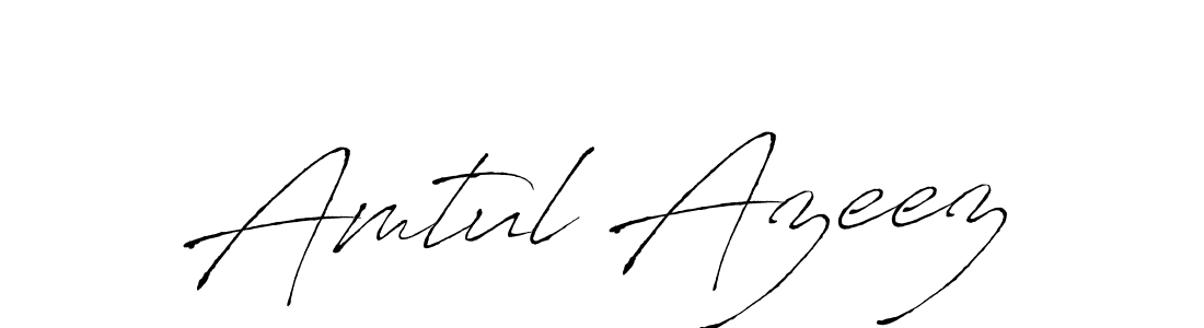 Design your own signature with our free online signature maker. With this signature software, you can create a handwritten (Antro_Vectra) signature for name Amtul Azeez. Amtul Azeez signature style 6 images and pictures png