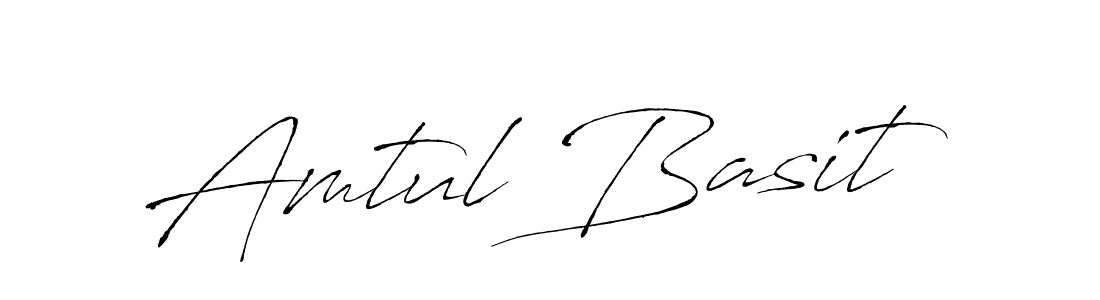You should practise on your own different ways (Antro_Vectra) to write your name (Amtul Basit) in signature. don't let someone else do it for you. Amtul Basit signature style 6 images and pictures png