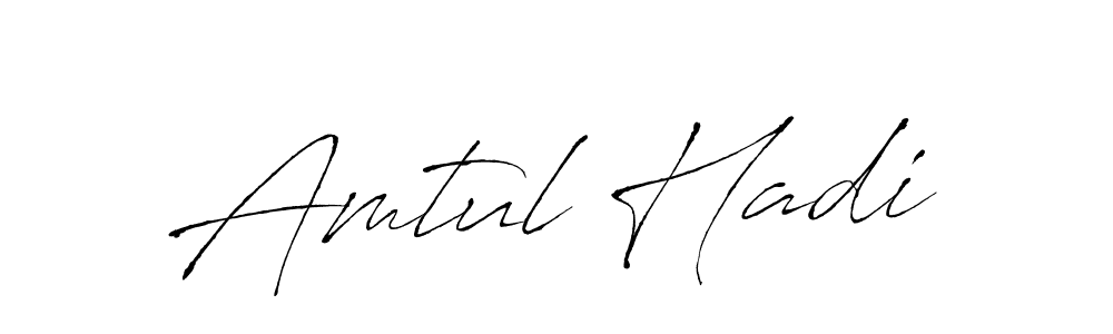 Make a beautiful signature design for name Amtul Hadi. With this signature (Antro_Vectra) style, you can create a handwritten signature for free. Amtul Hadi signature style 6 images and pictures png