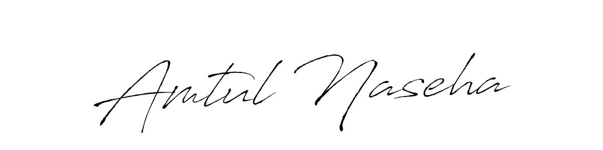 Make a beautiful signature design for name Amtul Naseha. With this signature (Antro_Vectra) style, you can create a handwritten signature for free. Amtul Naseha signature style 6 images and pictures png