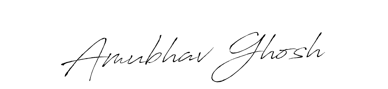 How to make Amubhav Ghosh name signature. Use Antro_Vectra style for creating short signs online. This is the latest handwritten sign. Amubhav Ghosh signature style 6 images and pictures png