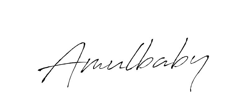 How to make Amulbaby signature? Antro_Vectra is a professional autograph style. Create handwritten signature for Amulbaby name. Amulbaby signature style 6 images and pictures png