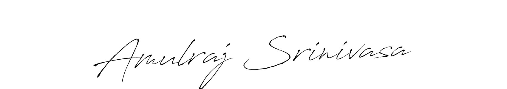 How to make Amulraj Srinivasa name signature. Use Antro_Vectra style for creating short signs online. This is the latest handwritten sign. Amulraj Srinivasa signature style 6 images and pictures png