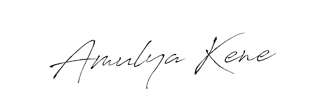 Design your own signature with our free online signature maker. With this signature software, you can create a handwritten (Antro_Vectra) signature for name Amulya Kene. Amulya Kene signature style 6 images and pictures png