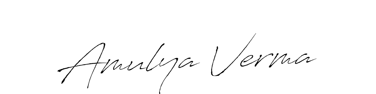 You can use this online signature creator to create a handwritten signature for the name Amulya Verma. This is the best online autograph maker. Amulya Verma signature style 6 images and pictures png