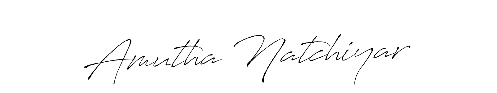 Create a beautiful signature design for name Amutha Natchiyar. With this signature (Antro_Vectra) fonts, you can make a handwritten signature for free. Amutha Natchiyar signature style 6 images and pictures png