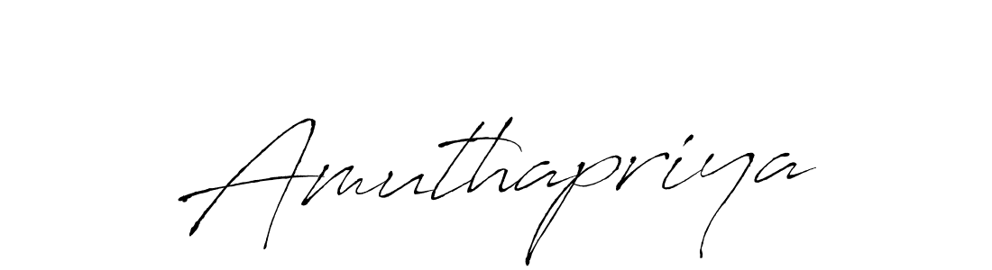 Create a beautiful signature design for name Amuthapriya. With this signature (Antro_Vectra) fonts, you can make a handwritten signature for free. Amuthapriya signature style 6 images and pictures png