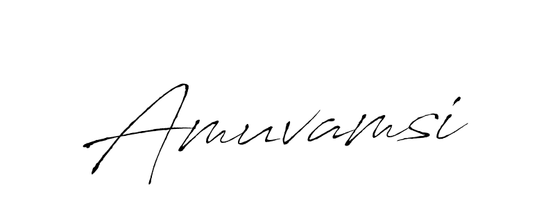 How to make Amuvamsi name signature. Use Antro_Vectra style for creating short signs online. This is the latest handwritten sign. Amuvamsi signature style 6 images and pictures png