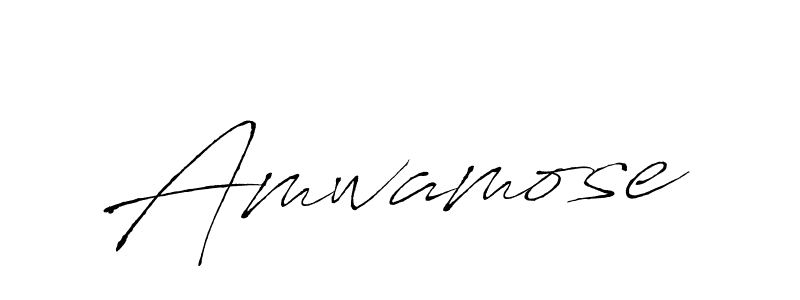 How to make Amwamose name signature. Use Antro_Vectra style for creating short signs online. This is the latest handwritten sign. Amwamose signature style 6 images and pictures png