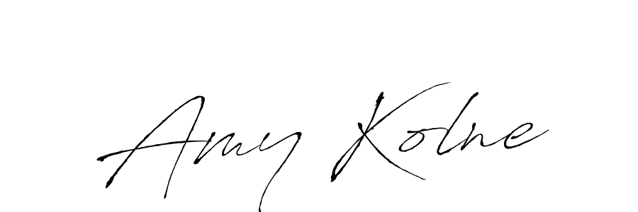 Make a beautiful signature design for name Amy Kolne. With this signature (Antro_Vectra) style, you can create a handwritten signature for free. Amy Kolne signature style 6 images and pictures png