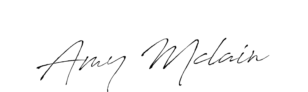 Make a beautiful signature design for name Amy Mclain. With this signature (Antro_Vectra) style, you can create a handwritten signature for free. Amy Mclain signature style 6 images and pictures png