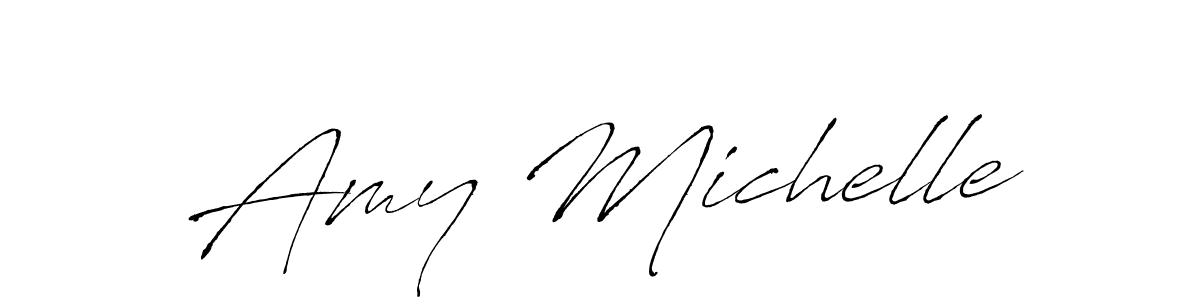 Create a beautiful signature design for name Amy Michelle. With this signature (Antro_Vectra) fonts, you can make a handwritten signature for free. Amy Michelle signature style 6 images and pictures png