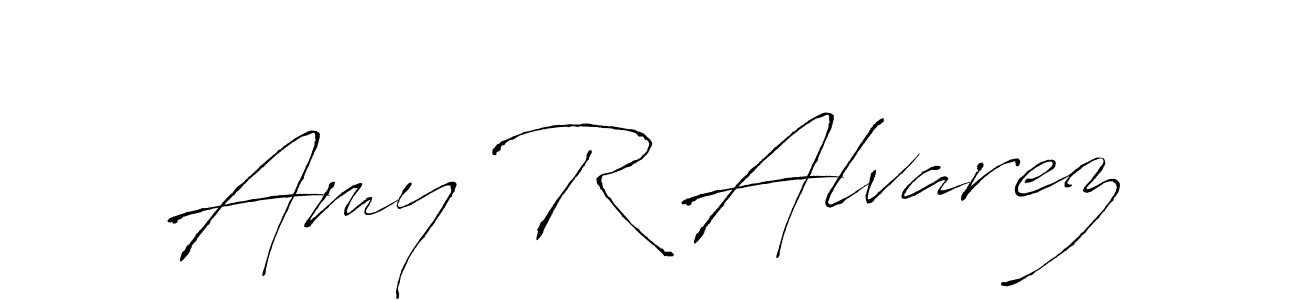 Make a beautiful signature design for name Amy R Alvarez. With this signature (Antro_Vectra) style, you can create a handwritten signature for free. Amy R Alvarez signature style 6 images and pictures png