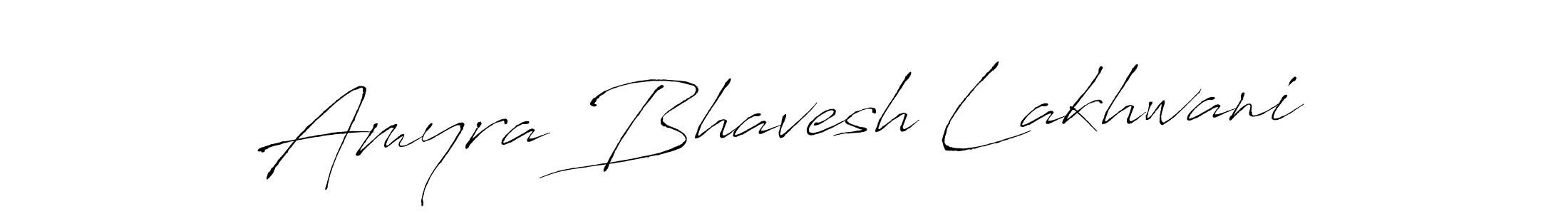 Create a beautiful signature design for name Amyra Bhavesh Lakhwani. With this signature (Antro_Vectra) fonts, you can make a handwritten signature for free. Amyra Bhavesh Lakhwani signature style 6 images and pictures png
