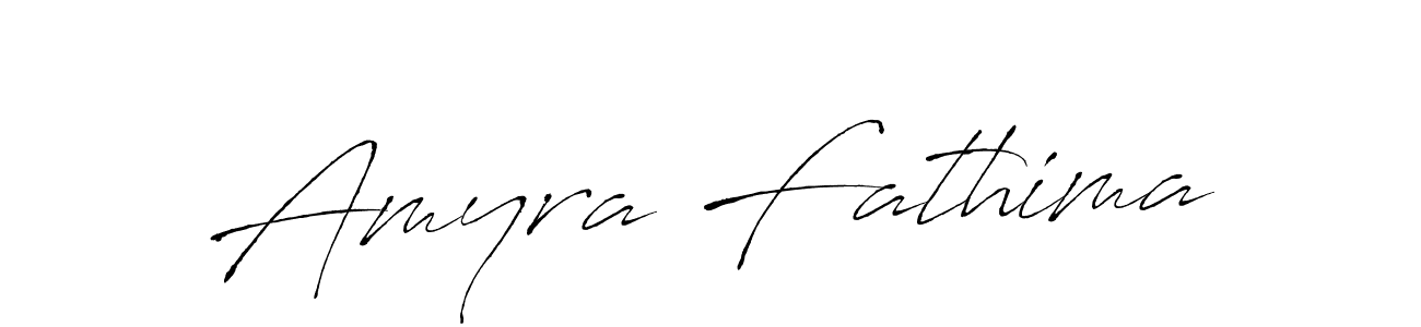 Design your own signature with our free online signature maker. With this signature software, you can create a handwritten (Antro_Vectra) signature for name Amyra Fathima. Amyra Fathima signature style 6 images and pictures png