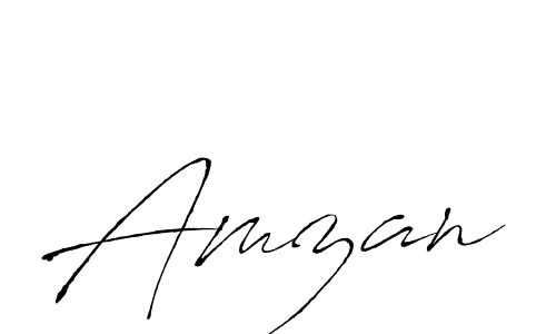 Make a beautiful signature design for name Amzan. With this signature (Antro_Vectra) style, you can create a handwritten signature for free. Amzan signature style 6 images and pictures png