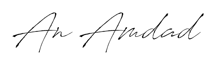 You should practise on your own different ways (Antro_Vectra) to write your name (An Amdad) in signature. Don't let someone else do it for you. An Amdad signature style 6 images and pictures png