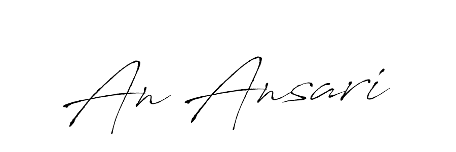The best way (Antro_Vectra) to make a short signature is to pick only two or three words in your name. The name An Ansari include a total of six letters. For converting this name. An Ansari signature style 6 images and pictures png