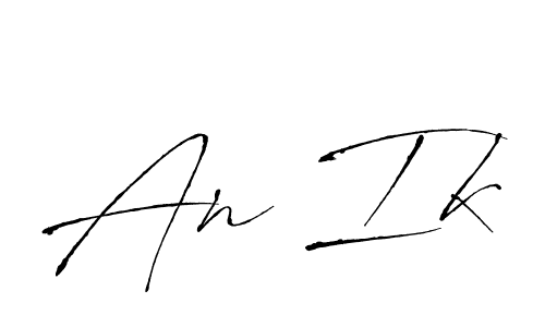 Antro_Vectra is a professional signature style that is perfect for those who want to add a touch of class to their signature. It is also a great choice for those who want to make their signature more unique. Get An Ik name to fancy signature for free. An Ik signature style 6 images and pictures png