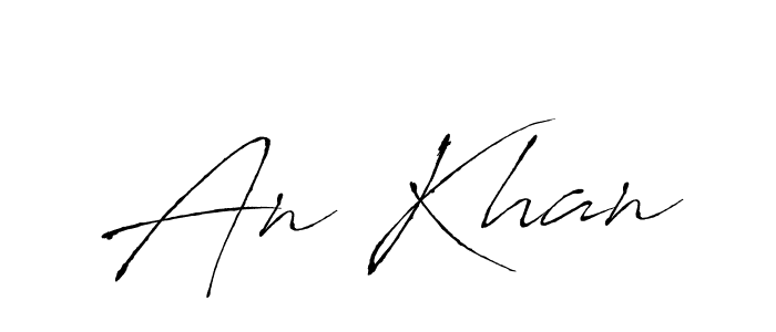 Use a signature maker to create a handwritten signature online. With this signature software, you can design (Antro_Vectra) your own signature for name An Khan. An Khan signature style 6 images and pictures png