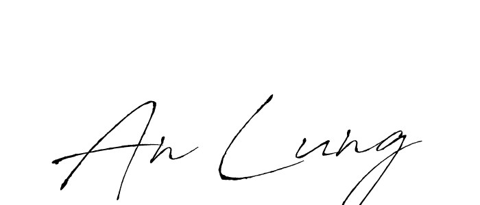 How to Draw An Lung signature style? Antro_Vectra is a latest design signature styles for name An Lung. An Lung signature style 6 images and pictures png