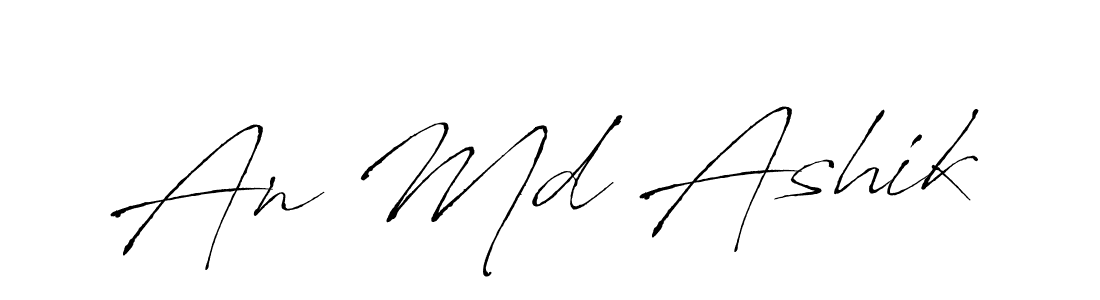 An Md Ashik stylish signature style. Best Handwritten Sign (Antro_Vectra) for my name. Handwritten Signature Collection Ideas for my name An Md Ashik. An Md Ashik signature style 6 images and pictures png