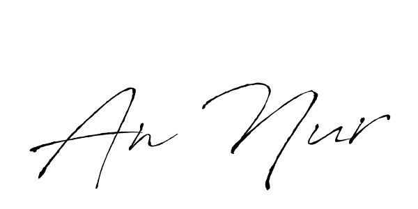Make a beautiful signature design for name An Nur. With this signature (Antro_Vectra) style, you can create a handwritten signature for free. An Nur signature style 6 images and pictures png