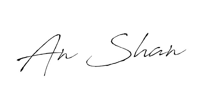 Also You can easily find your signature by using the search form. We will create An Shan name handwritten signature images for you free of cost using Antro_Vectra sign style. An Shan signature style 6 images and pictures png