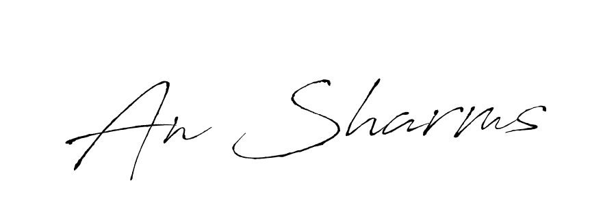 This is the best signature style for the An Sharms name. Also you like these signature font (Antro_Vectra). Mix name signature. An Sharms signature style 6 images and pictures png