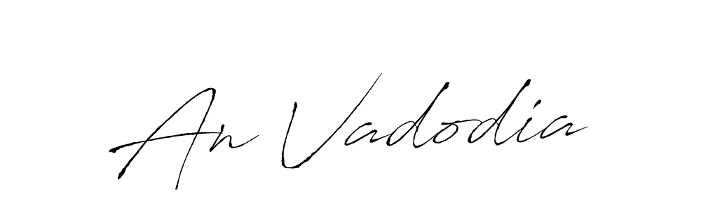 if you are searching for the best signature style for your name An Vadodia. so please give up your signature search. here we have designed multiple signature styles  using Antro_Vectra. An Vadodia signature style 6 images and pictures png