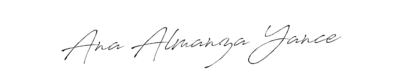 Make a beautiful signature design for name Ana Almanza Yance. With this signature (Antro_Vectra) style, you can create a handwritten signature for free. Ana Almanza Yance signature style 6 images and pictures png