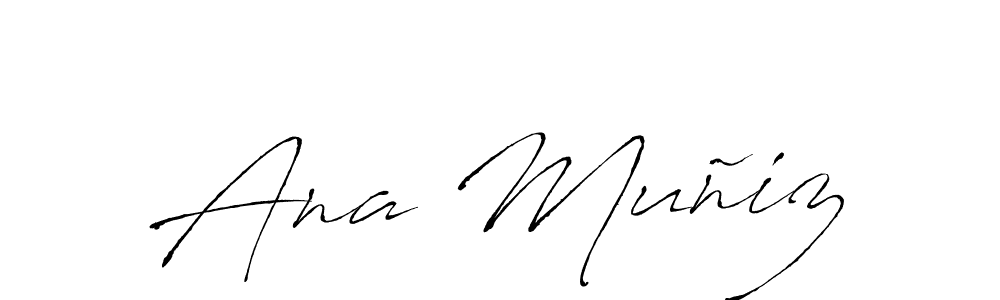 The best way (Antro_Vectra) to make a short signature is to pick only two or three words in your name. The name Ana Muñiz include a total of six letters. For converting this name. Ana Muñiz signature style 6 images and pictures png