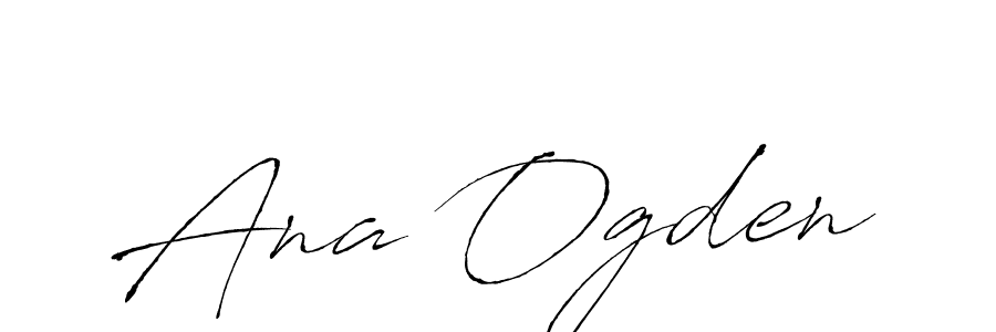 How to make Ana Ogden name signature. Use Antro_Vectra style for creating short signs online. This is the latest handwritten sign. Ana Ogden signature style 6 images and pictures png