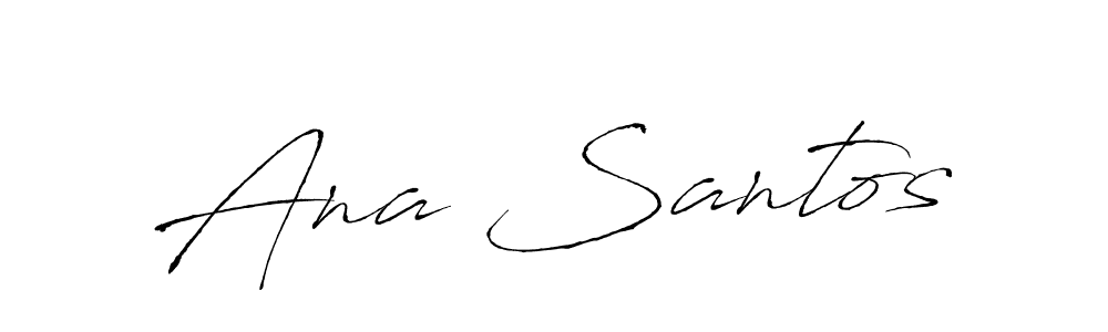Design your own signature with our free online signature maker. With this signature software, you can create a handwritten (Antro_Vectra) signature for name Ana Santos. Ana Santos signature style 6 images and pictures png