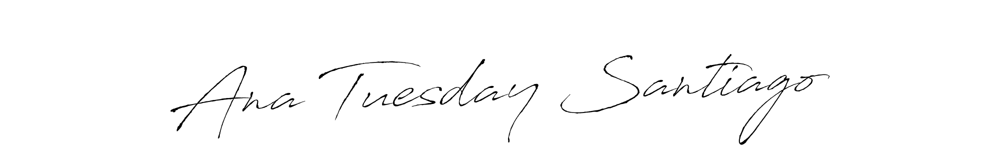 Make a beautiful signature design for name Ana Tuesday Santiago. Use this online signature maker to create a handwritten signature for free. Ana Tuesday Santiago signature style 6 images and pictures png