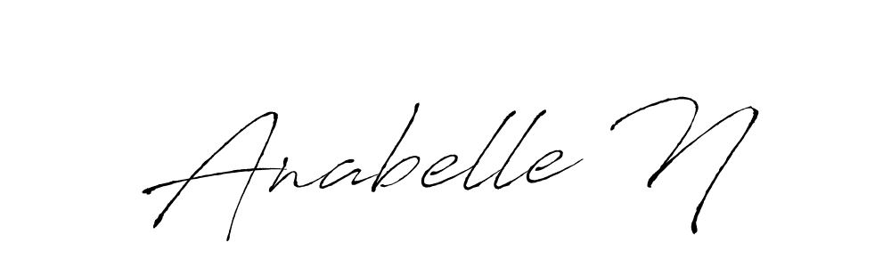 How to make Anabelle N signature? Antro_Vectra is a professional autograph style. Create handwritten signature for Anabelle N name. Anabelle N signature style 6 images and pictures png