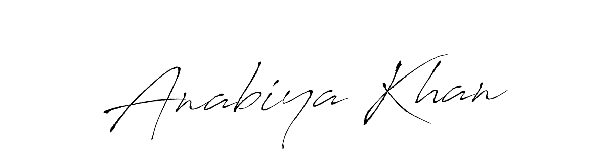 You can use this online signature creator to create a handwritten signature for the name Anabiya Khan. This is the best online autograph maker. Anabiya Khan signature style 6 images and pictures png
