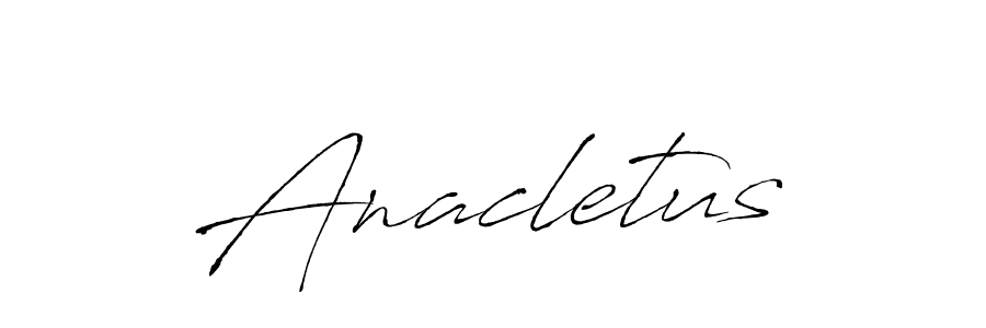 Use a signature maker to create a handwritten signature online. With this signature software, you can design (Antro_Vectra) your own signature for name Anacletus. Anacletus signature style 6 images and pictures png