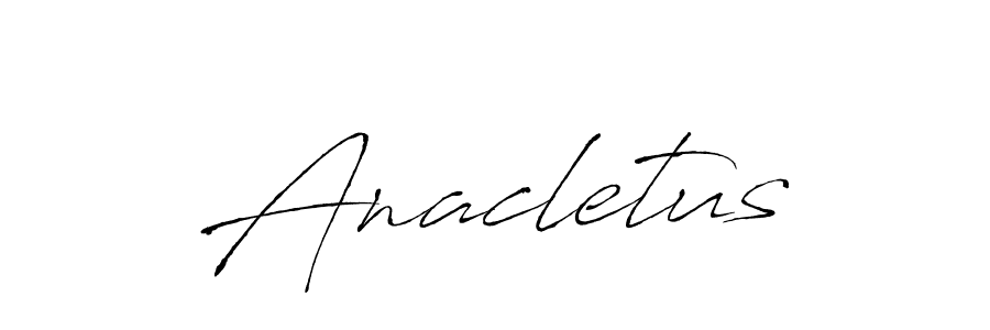 Use a signature maker to create a handwritten signature online. With this signature software, you can design (Antro_Vectra) your own signature for name Anacletus. Anacletus signature style 6 images and pictures png