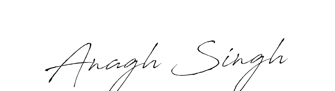 Create a beautiful signature design for name Anagh Singh. With this signature (Antro_Vectra) fonts, you can make a handwritten signature for free. Anagh Singh signature style 6 images and pictures png