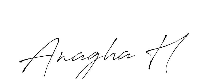 You should practise on your own different ways (Antro_Vectra) to write your name (Anagha H) in signature. don't let someone else do it for you. Anagha H signature style 6 images and pictures png