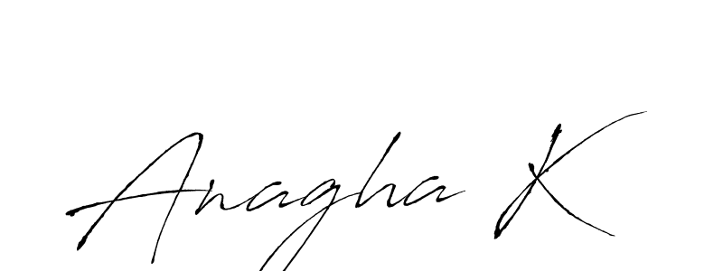 Here are the top 10 professional signature styles for the name Anagha K. These are the best autograph styles you can use for your name. Anagha K signature style 6 images and pictures png