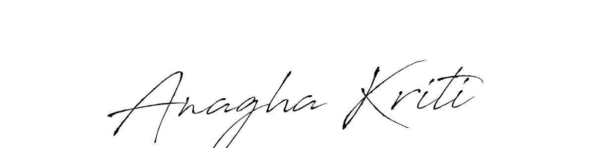 Antro_Vectra is a professional signature style that is perfect for those who want to add a touch of class to their signature. It is also a great choice for those who want to make their signature more unique. Get Anagha Kriti name to fancy signature for free. Anagha Kriti signature style 6 images and pictures png