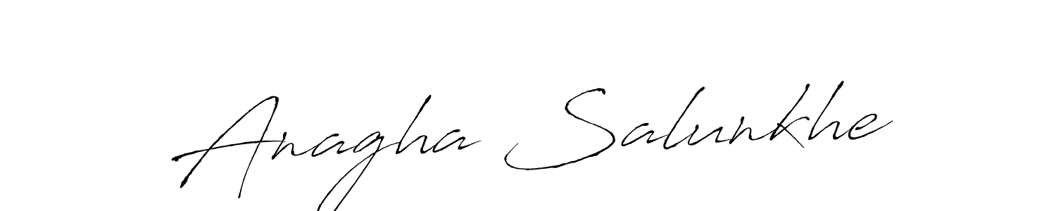 Anagha Salunkhe stylish signature style. Best Handwritten Sign (Antro_Vectra) for my name. Handwritten Signature Collection Ideas for my name Anagha Salunkhe. Anagha Salunkhe signature style 6 images and pictures png