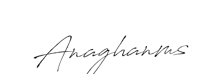 Design your own signature with our free online signature maker. With this signature software, you can create a handwritten (Antro_Vectra) signature for name Anaghanms. Anaghanms signature style 6 images and pictures png