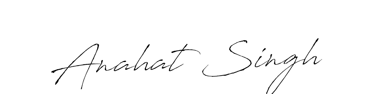 Create a beautiful signature design for name Anahat Singh. With this signature (Antro_Vectra) fonts, you can make a handwritten signature for free. Anahat Singh signature style 6 images and pictures png