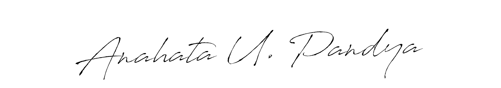 Similarly Antro_Vectra is the best handwritten signature design. Signature creator online .You can use it as an online autograph creator for name Anahata U. Pandya. Anahata U. Pandya signature style 6 images and pictures png