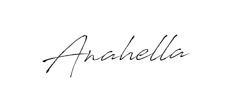 Use a signature maker to create a handwritten signature online. With this signature software, you can design (Antro_Vectra) your own signature for name Anahella. Anahella signature style 6 images and pictures png