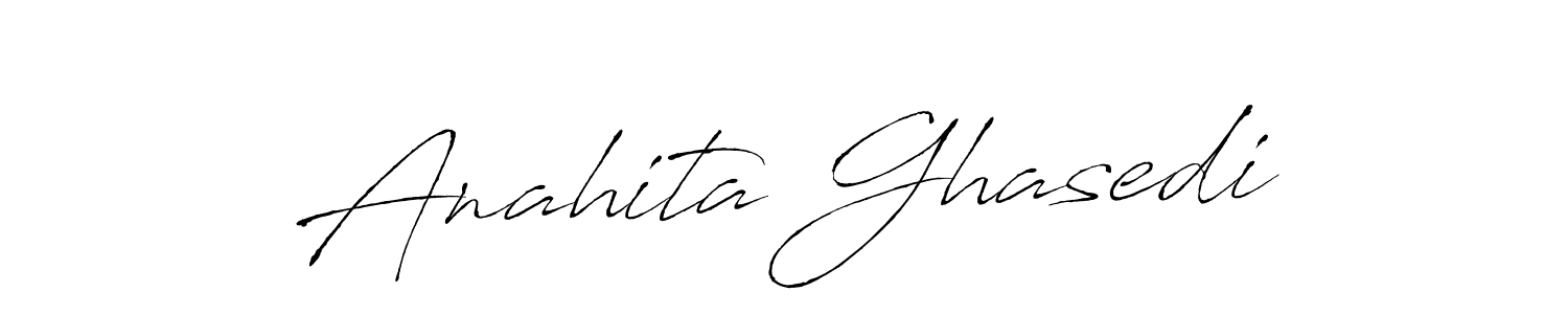How to make Anahita Ghasedi name signature. Use Antro_Vectra style for creating short signs online. This is the latest handwritten sign. Anahita Ghasedi signature style 6 images and pictures png