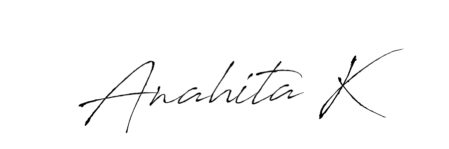 Use a signature maker to create a handwritten signature online. With this signature software, you can design (Antro_Vectra) your own signature for name Anahita K. Anahita K signature style 6 images and pictures png